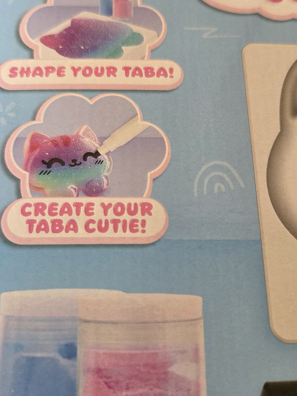Make Your Own Taba Smoosh Kit Pastel Glitter Cat Design NIB - Picture 5 of 10